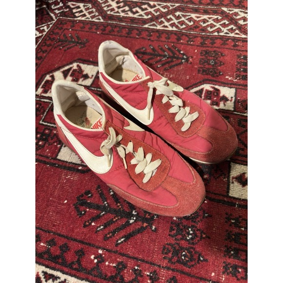 Vintage 1980s Nike Men's Made in Korea Red Size 5 Waffle Trainer